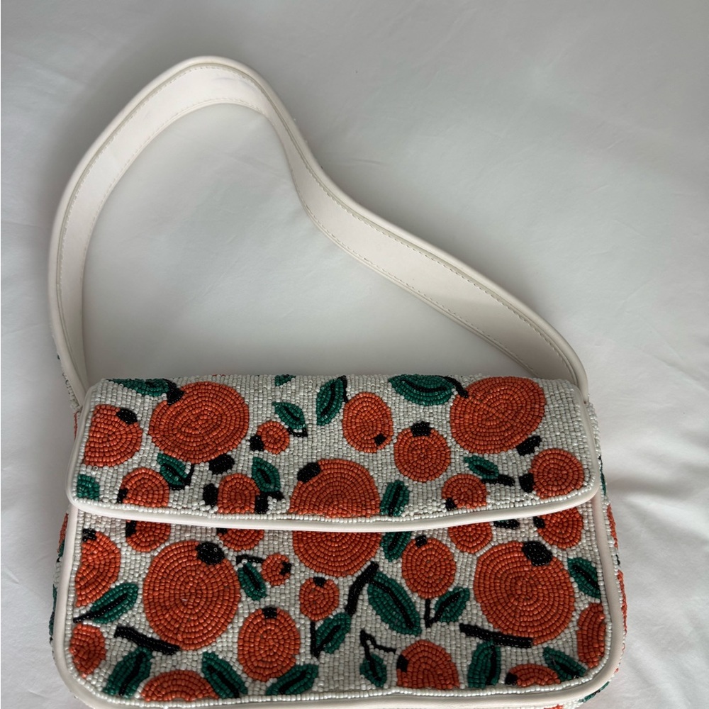 Beaded Orange and Green Women's Bag